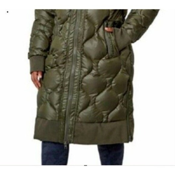 Mondetta Quilted Hooded Down Parka Green Small NWT - Picture 2 of 4